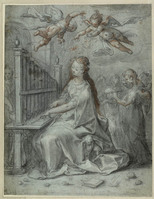 N 070
<br/>
De heilige Cecilia met engelen
<br/>
<em>Goltzius, Hendrick (1558-1617)</em>